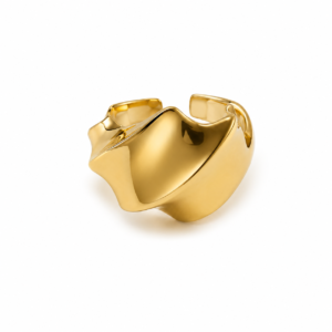 Goudkleurige ring breed