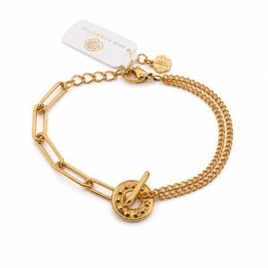 Goudkleurige armband verschillende schakels