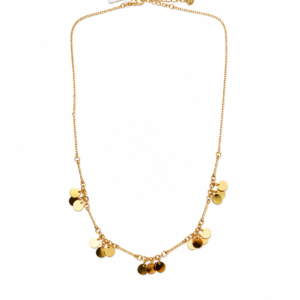Goudkleurige ketting met effe muntjes