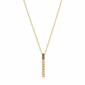 Goudkleurige ketting streep met steentjes