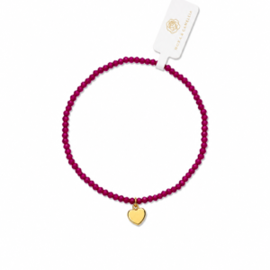 Roze kralen armband met hart