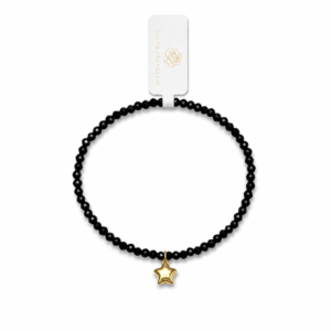 Zwart kralen armbandje ster